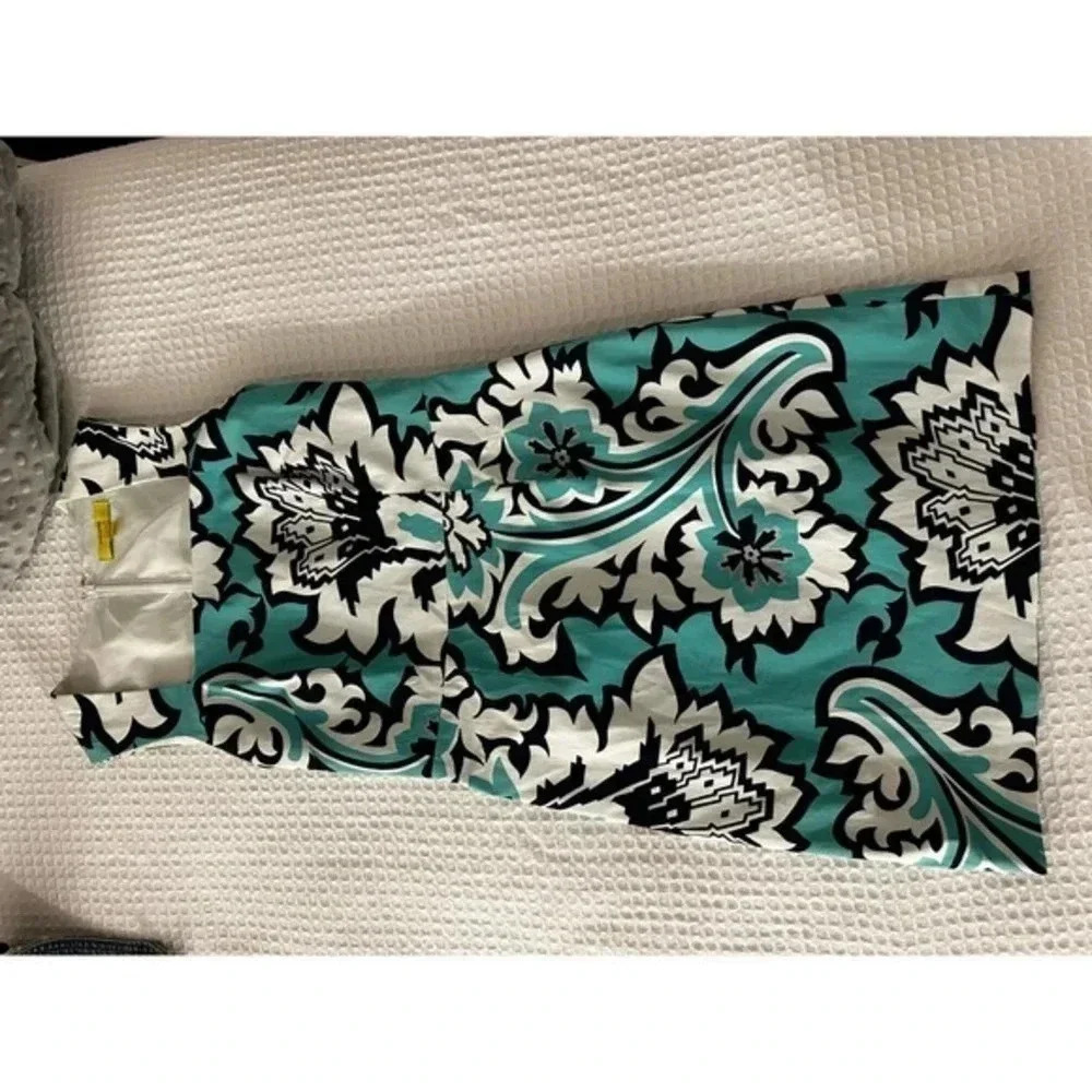 Banana Republic Milly Floral Print Square Neck Sleeveless Sheath Dress Size‎ 4 - Picture 3 of 4